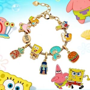 Premium SpongeBob SquarePants Collectible Charm Bracelet